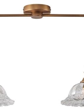 BRAND NEW: HDDFL Vintage 2 Light Pendant Light Fixture-Matte Brass